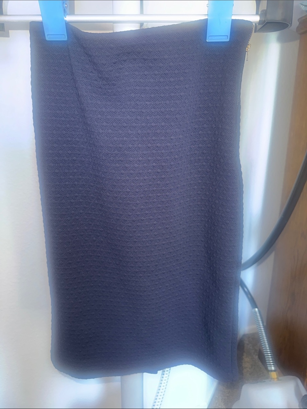 LOFT Navy Textured Pencil Skirt